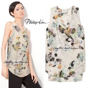 Phillip Lim silk floral draped sleeveless tunic *shop@iamwarrior